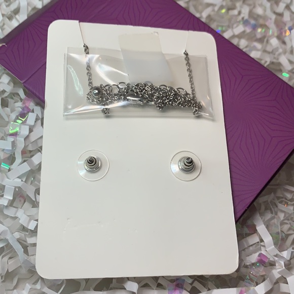 Amethyst Drop Necklace and Earring Set - Picture 3 of 4